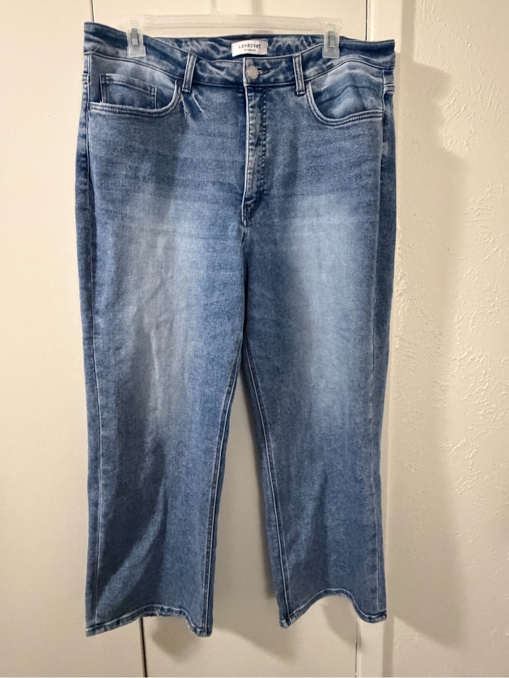 Lovestitch Women’s Mid-Rise Boot Cut Jeans in Medium Blue